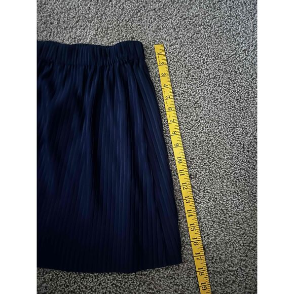 Pretty Garbage Navy Blue Elasticated Waistband Pleated Skirt Size Medium (NWT) - Picture 5 of 5